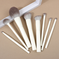 Brillant pour les yeux ombre à la poudre en vrac 8 pièces Logo en gros Marque privée Voyage de luxe Ensemble de pinceaux de maquillage de haute qualité Professionnel