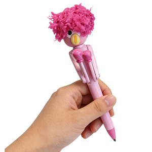 Bolígrafo de acción de boxeo Crazy Hair, divertido bolígrafo de punzonado, venta al por mayor, regalo adorable para niños y amantes de la papelería - Product Image 1
