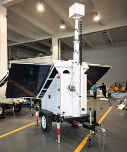 Remolque con Cámara de Seguridad Móvil, Alimentado por Energía Solar, Mástil de 6m, Torre CCTV, IP65 Impermeable, Cámara Opcional para Eventos Públicos - Product Image 2