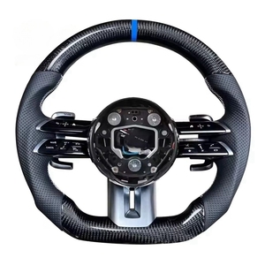 พวงมาลัยคาร์บอนไฟเบอร์สำหรับ <span class=keywords><strong>Mercedes</strong></span> 2021 2022 2023 W166 W177คลาส GT W213 X253 W246 W205พวงมาลัย W222 AMG - Product Image 2