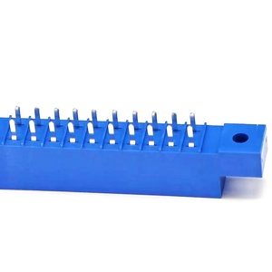 Conector DIN de 3.96 mm, ranura recta, montaje bajo, 20 pines, hembra, PCB, azul - Product Image 1