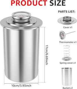 Homemade Deli Press Cooking <b>Bacon</b> Meat Boiler Pot Pressure <b>Cooker</b> Stainless Steel Meat Press Ham Press Maker Thermometer - Product Image 4