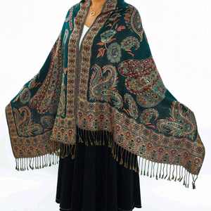 Ethnic Style Retro Jacquard Cashew Long <b>Women</b> Shawls Bohemian Autumn and Winter 70*180CM Lady's Big <b>Scarves</b> YHK0044 - Product Image 5