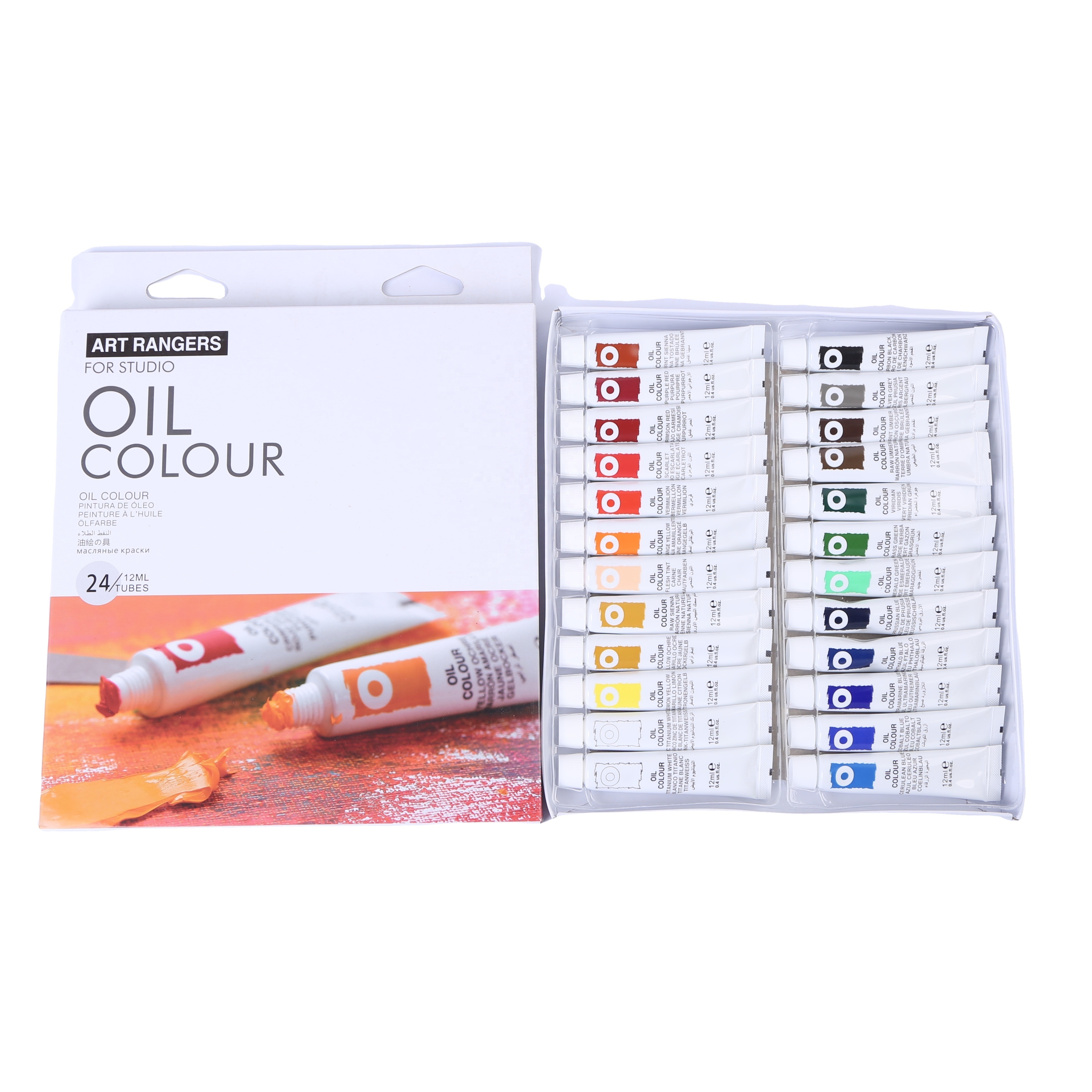 Оптовая продажа, набор масляных красок, 24 цвета * 12 мл