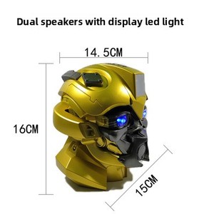 Haut-parleur en forme de personnage de dessin animé Iron Man Transformers <span class=keywords><strong>Bumblebee</strong></span> <span class=keywords><strong>Optimus</strong></span> <span class=keywords><strong>Prime</strong></span>, étanche IPX3, cadeau créatif, Chine - Product Image 5