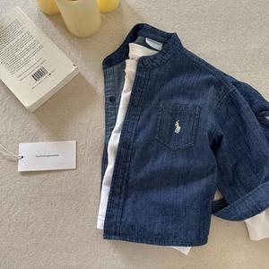 Child Star Circle Girls Denim Jacket Long Sleeve Solid Color Breathable Spring Autumn Fashion Coat - Product Image 2