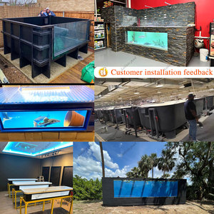 Venta Directa de Fábrica, Peceras de 300 Galones, Acuario Grande de Fibra de Vidrio con Base Plana, Tanque de Agua para Acuicultura Marina - Product Image 4