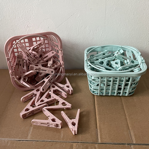 Économique, Lot de 30 Pinces à Linge en Plastique pour Séchage, Anti-Vent, avec Panier, pour Couettes, Serviettes et Cintres - Product Image 6