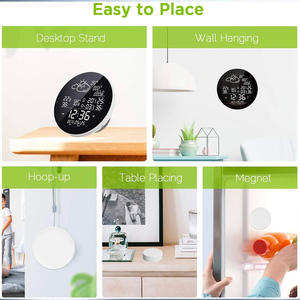 Tuya Inteligente Previsão do Tempo Relógio OLED Wi-Fi Conectado Termômetro UV Velocidade do Vento Pressão do Ar Umidade Calendário Barra Elétrica - Product Image 4