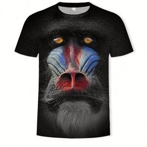 Men's Casual <b>T</b>-Shirt with 3D Digital Printing Short Sleeve Monkey Orangutan Pattern <b>T</b> Shirts - Product Image 6