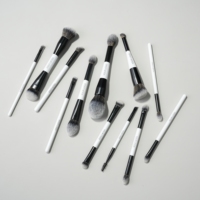 Ensemble de pinceaux de maquillage professionnels personnalisés à double extrémité, luxe, poils synthétiques vegan, outil cosmétique, brocha de maquillaje