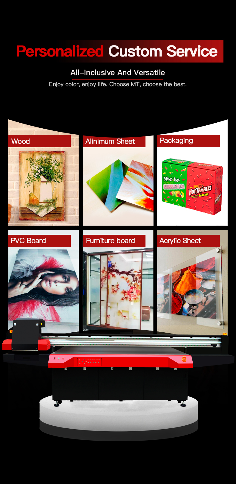 Long Service Life Mt Large Format UV Printer Ricoh Printhead UV 2513 Inkjet UV Carpet Printer Machine