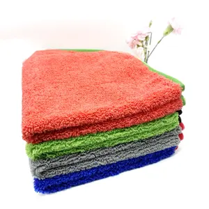 wholesale car cleaning products green cleaning products 70/30 Blend 580 GSM Dual-Pile Plush Microfiber Auto Detailing Towels
