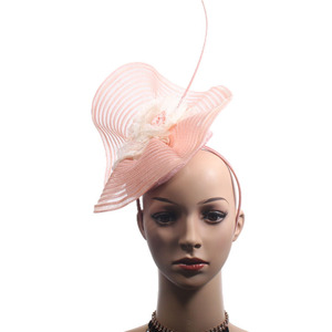 Chất lượng cao đám cưới cô dâu lông fascinator bán buôn thời trang cưới trắng ren làm cho Bow fascinator Headband - Product Image 6