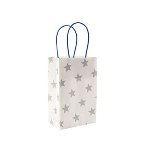 Fashion Reusable Gift Paper <b>Bag</b> Kraft Paper Gift Packaging Flexo Printing Recyclable Hand Length Handle Accept - Product Image 1