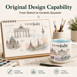 Taza <span class=keywords><strong>de</strong></span> Cerámica con Diseño <span class=keywords><strong>de</strong></span> Monumentos <span class=keywords><strong>de</strong></span> Berlín, Alemania, para Agua, Café o Leche, Recuerdo Turístico, con Caja, OEM, ODM, Personalizable - Product Image 4