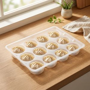 Bandeja para Dumplings de PP Semitransparente Reciclable, Plástico para Envasado de Alimentos, Plato y Tazón - Product Image 2