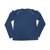 Pull tricoté col rond en mélange de coton personnalisé pour femme, idéal pour les sororités, les équipes scolaires et les tenues universitaires grecques – Vente en gros
