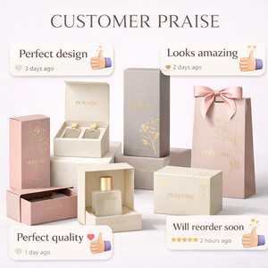 Boîte à parfum pliable haut de gamme avec finition pailletée et marquage en relief pour la vente au détail, logo personnalisé, vente en gros - Product Image 4