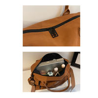 Nouveau Sac de Voyage et de Sport en PU Tendance avec Panneaux, Grande Capacité, Portable, Léger, Extensible, pour Week-end et Fitness
