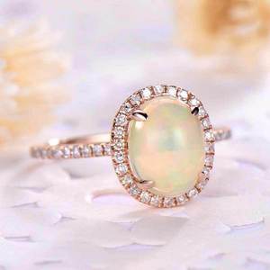 Anello Effetto Opale per Donne, Elegante Stile Occidentale, Accessorio da Dito alla Moda per Feste, Regalo - Product Image 2