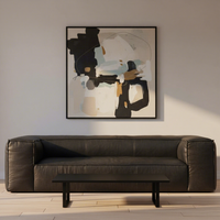 Ensemble de canapés en cuir véritable pour salon de villa, canapé modulable America Cloud marron, luxe sur mesure, style vintage mi-siècle
