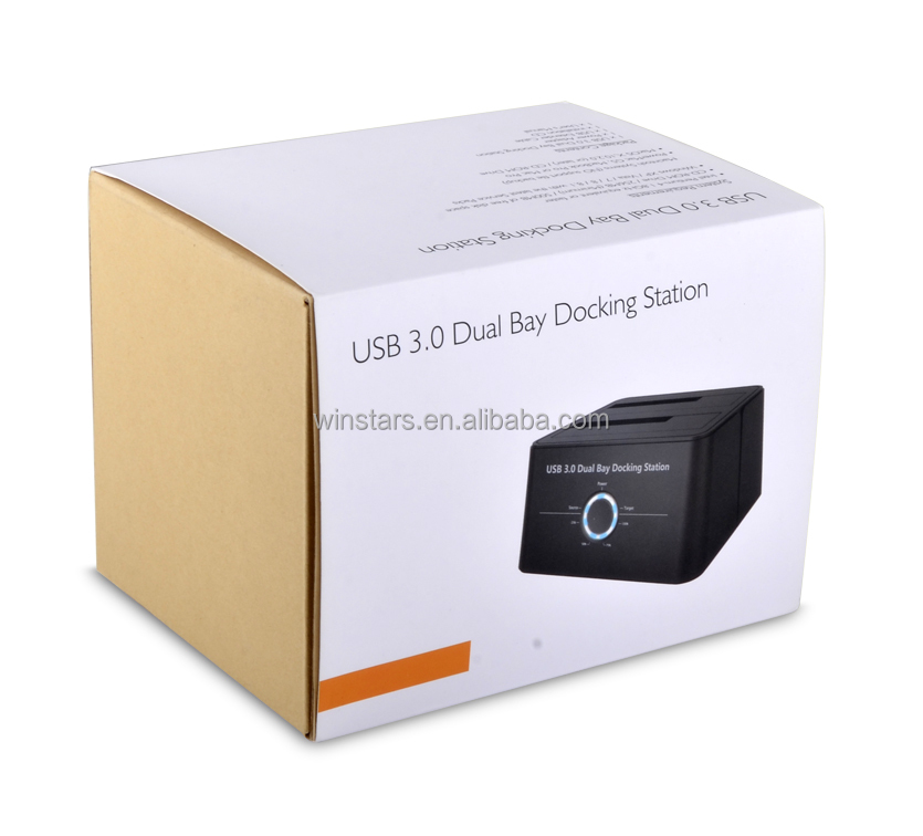 USB3.0 à 2.5 ''& 3.5'' SATA Double Baie Station d'accueil pour DISQUE DUR Support De Sauvegarde À Une Touche