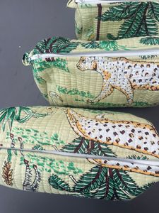 Cotton Quilted Women's <b>Tote</b> <b>Bags</b> Set <b>Leopard</b> <b>Print</b> Zipper Closure Bohemian Style All Seasons Travel Accessory - Product Image 3