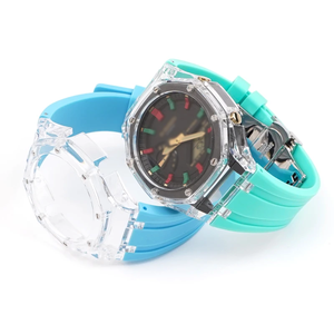 Bracelet de montre en caoutchouc à boucle papillon, kit de modification pour <span class=keywords><strong>Casio</strong></span> GA2100, vente chaude - Product Image 5
