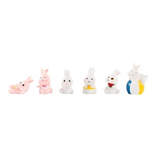 Cute Cartoon Bunny Figurines Resin Miniature <b>Ornaments</b> Desktop Car Decorations Ice Cream Bunny Multi Piece Package <b>Easter</b> Decor - Product Image 1