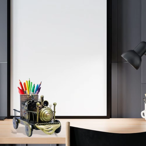 Luxury Hand painted Iron Mini <b>Engine</b> Design Pen <b>Stand</b> Modern Multicolor Stylish Desk Organizer Decorative Pen Holder - Product Image 2