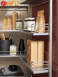 ตู้ครัวสไตล์เชคเกอร์ทันสมัยระดับไฮเอนด์ พร้อมไอส์แลนด์ เฟอร์นิเจอร์อัจฉริยะเคลือบแลคเกอร์ พร้อมก๊อกน้ำ อ่างล้างจาน เคาน์เตอร์ หินอ่อนลามิเนต - Product Image 6