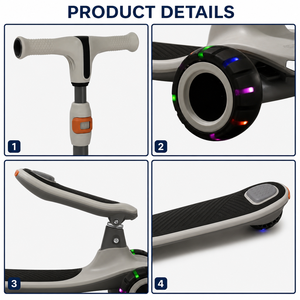 Scooter jouet pour enfants de 1 à 12 ans Les enfants peuvent plier la voiture à glissière pour bébé à pédale du grand garçon - Product Image 4
