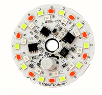 Carte LED RGB DOB en aluminium MCPCB, source lumineuse à changement de couleur complet AC85-265V, PCB