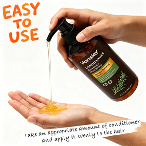 Après-shampoing hydratant et adoucissant à la kératine hydrolysée Yansley, huile d'arbre à thé, essence de romarin, réparation des racines des cheveux - Product Image 6