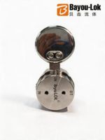 Système de régulation de pression à double manomètre en acier inoxydable 316L à deux étages pour gaz de haute pureté, idéal pour armoires semi-conductrices