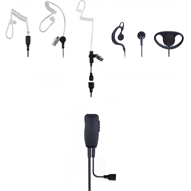 HXKK In-Ear Durable Acoustic Air Tube Wired Microphone Headset for Aselsan 4700/4400 Two Way Radio