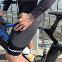 Darevie Black Abrasion Resistance Custom Bike Bib Cycling Bibs Shorts Compression Moisture Wicking Bicycle Bib Pants