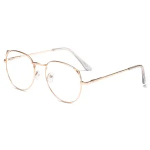 复古椭圆形透明眼镜眼镜玻璃框眼镜片便宜适合光学肌体