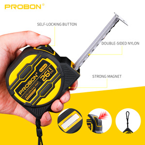 Probon Tape Measure 8M 26Ft Self Locking Auto Lock Dual Print Professional <b>Measuring</b> <b>Tool</b> With Strong Magnet And Nylon Blade - Product Image 1