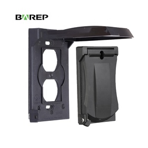 Barep ul được liệt kê đơn-gang ngoài trời điện đen thời tiết bằng chứng tapas de enchufes Ổ cắm ổ cắm bảo vệ hộp bìa - Product Image 1