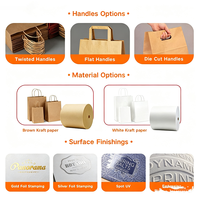 Sacs de luxe pour le shopping avec logos personnalisés en relief, poignées découpées, sacs cadeaux pour petites entreprises, sacs en papier pour cosmétiques et produits de beauté
