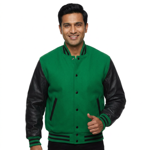 Custom Black <b>Baseball</b> Varsity <b>Jacket</b> with Plain Design Regular Length Solid Pattern CollegeBaseballjacket <b>for</b> <b>men</b> - Product Image 1