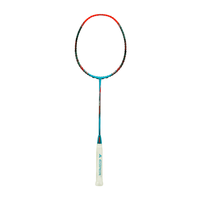 Raquette de badminton Konmat Sports Esper 82g, entièrement en carbone, manche en bois, tension de 30 LBS, cordes en fibre de graphite, fabriquée en poids 4U