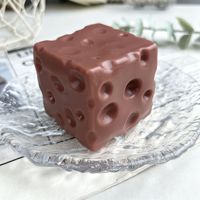 Jouet anti-stress souple en TPR moulable, thème alimentaire (noix de coco, taro, fromage violet), très réaliste et accrocheur, unisexe