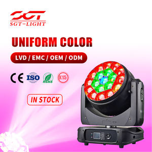 Cabeza móvil Bee Eye <span class=keywords><strong>de</strong></span> alta potencia 19*40W LED RGBW 4 en 1 con zoom, <span class=keywords><strong>luz</strong></span> <span class=keywords><strong>de</strong></span> lavado, lente giratoria y Big Bee Eye para eventos, fiestas y discotecas - Product Image 1