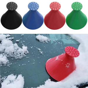 Grattoir à glace pour fenêtre de <span class=keywords><strong>voiture</strong></span>, 4 pièces, grattoir de glace pour le gel, grattoir de neige, autocollant à entonnoir pour enlever la neige - Product Image 4