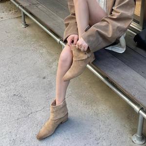 Bottes de cowboy rétro style western, portables de 2 façons, avec boucle de ceinture fine, talon carré, bottes courtes pour femme, bottes de chevalier - Product Image 5