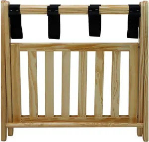 China Supplier Custom Made Wooden Hotels Guest Room Suitcase Stand Baggage Holder Folding Luggage Rack For Bedroom