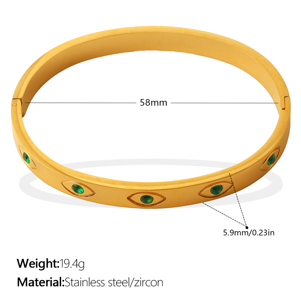 สร้อยข้อมือเซอร์โคเนียสีเขียว SZ344GNG